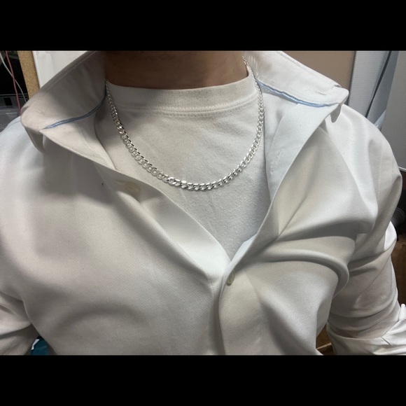 925 sterling silver chain 5mm 20” mens womens unisex - Picture 2 of 8